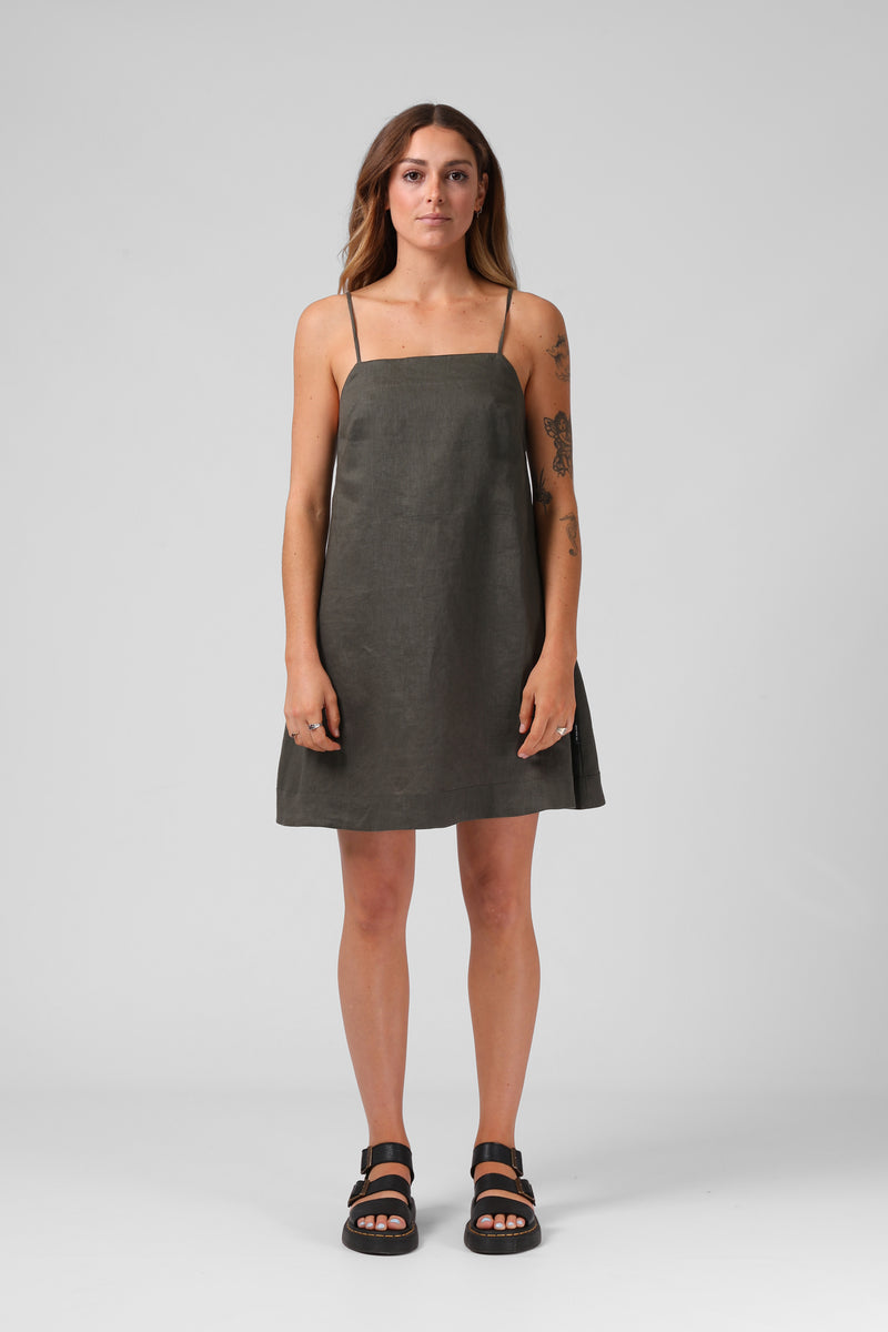 Antoinette Mini Dress - Khaki
