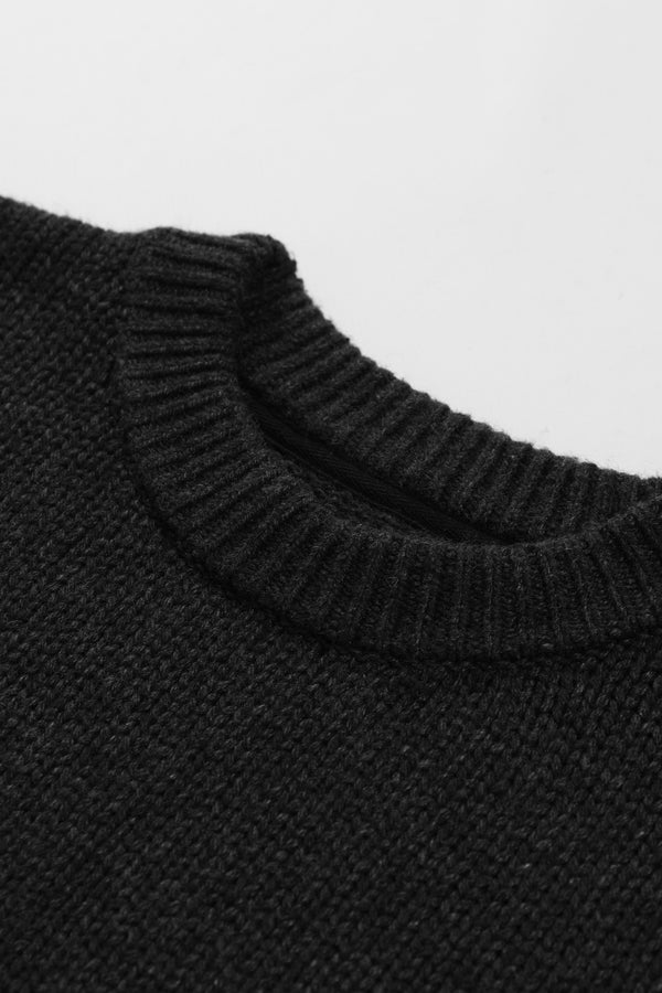 Irish Sailor Knit - Black Marl