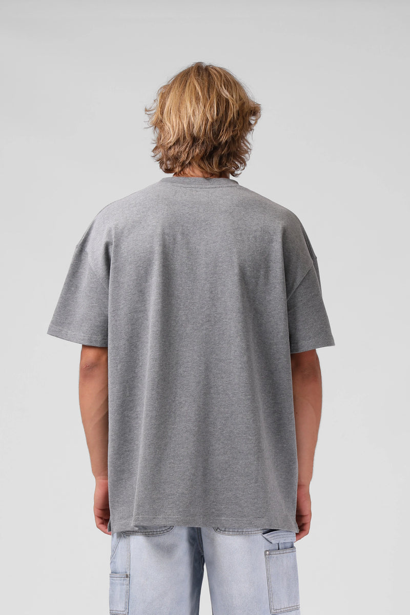 Sanded OS Tee - Grey Marl