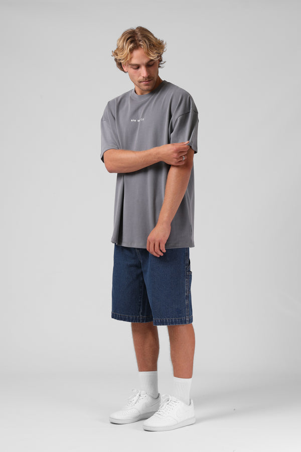 Sanded OS Tee - Grey Wash