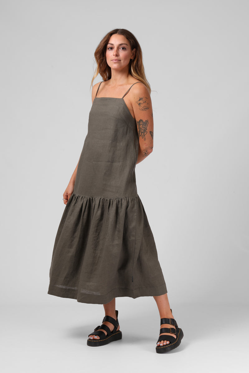 Antoinette Dress - Khaki