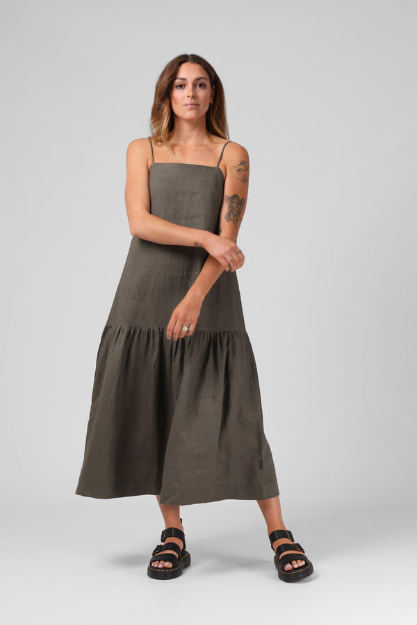 Antoinette Dress - Khaki