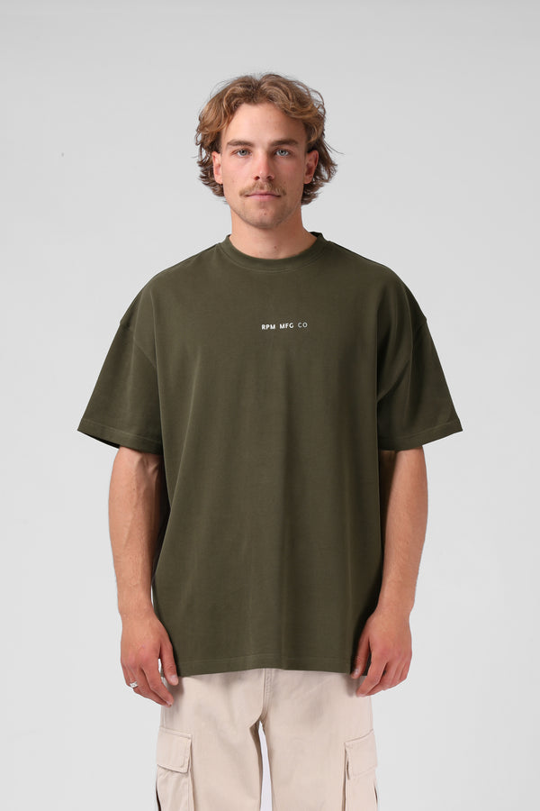 Sanded OS Tee - Dark Olive