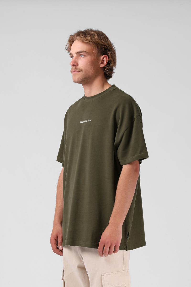 Sanded OS Tee - Dark Olive