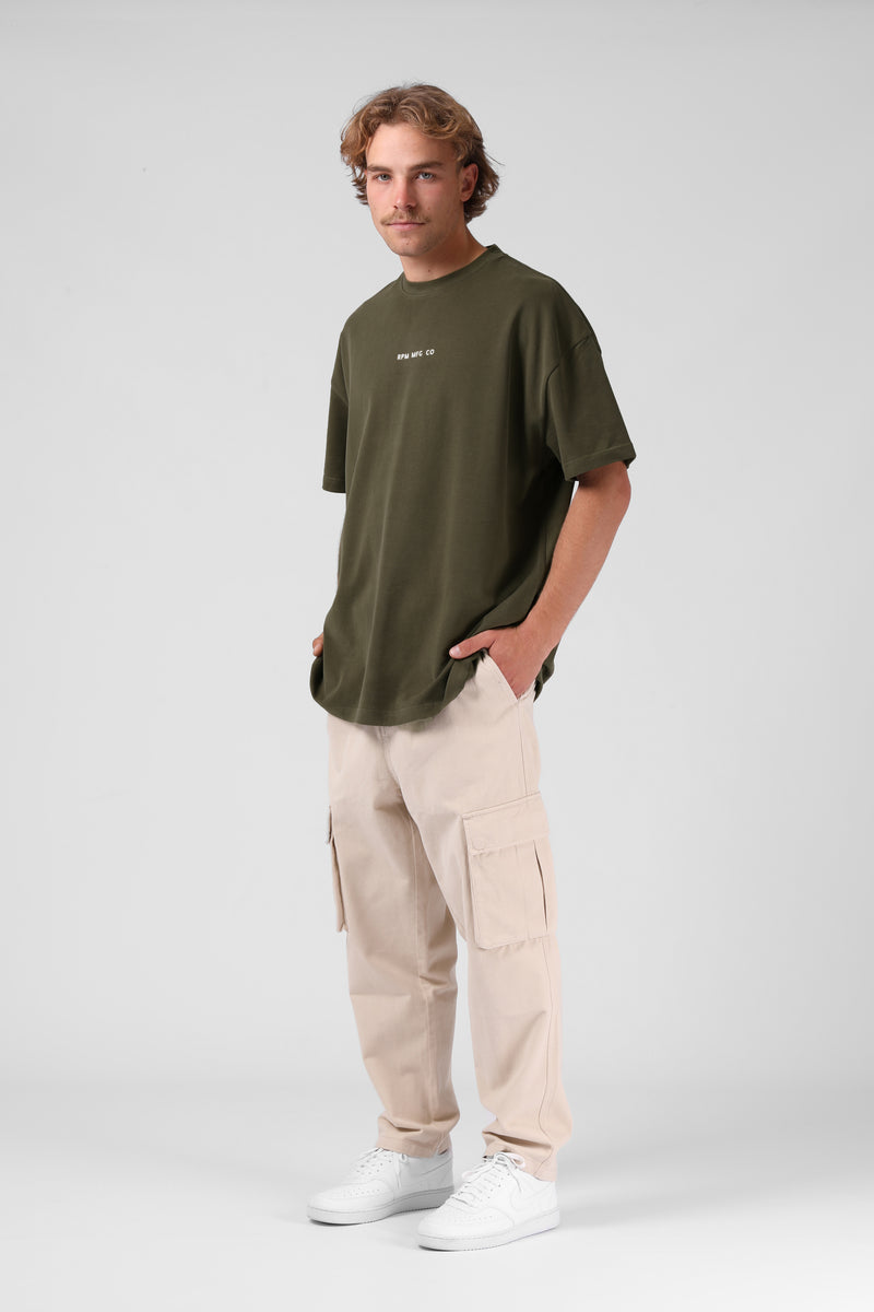 Sanded OS Tee - Dark Olive