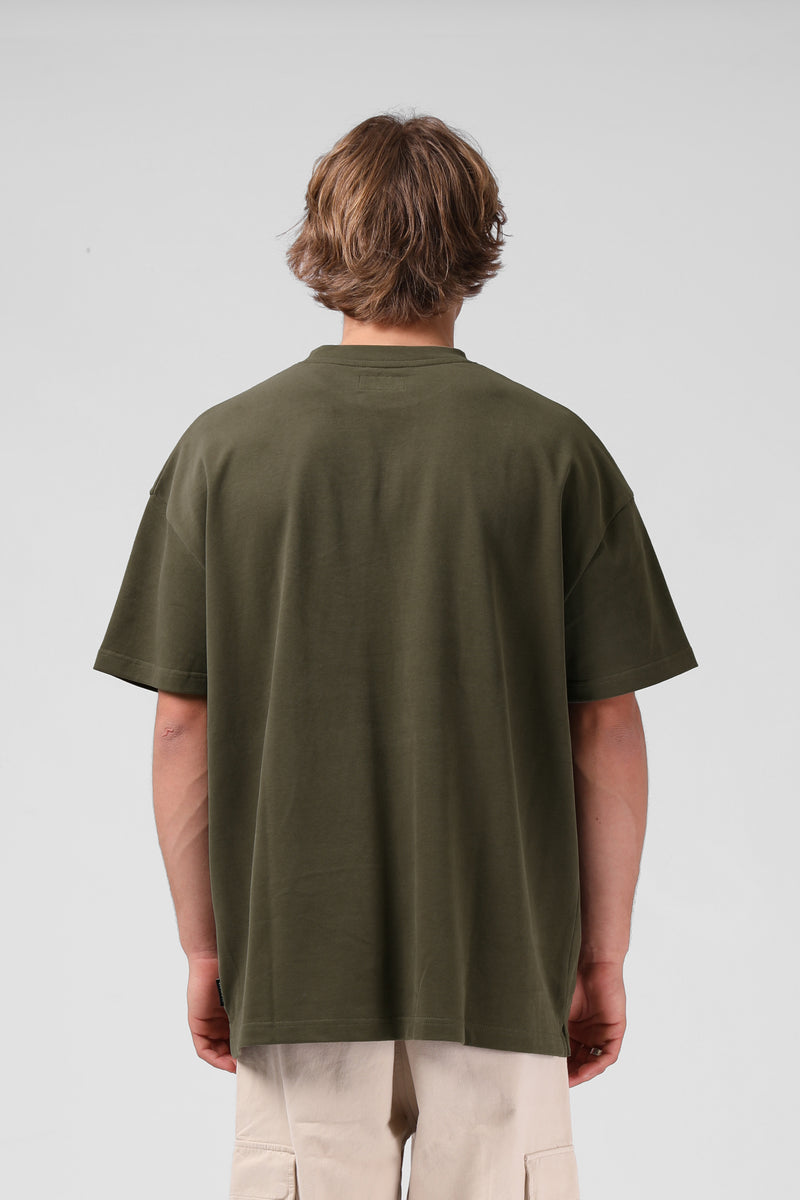 Sanded OS Tee - Dark Olive