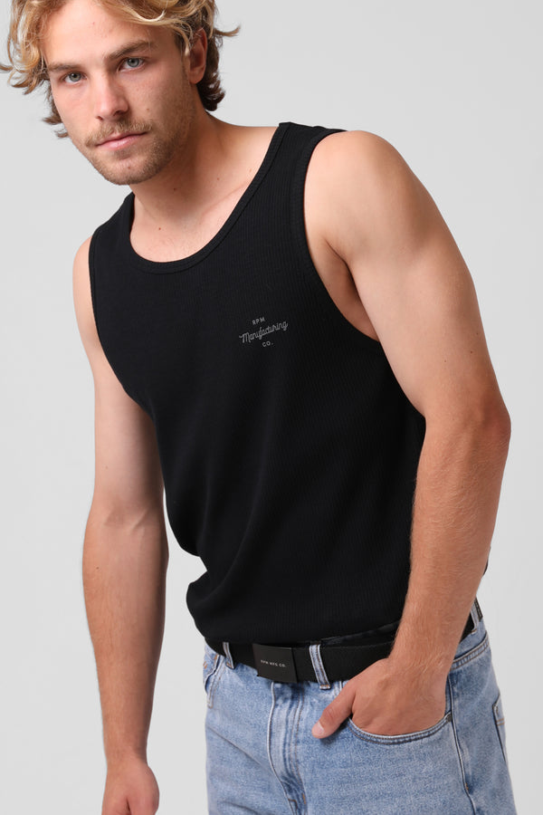 M. Rib Singlet - Black