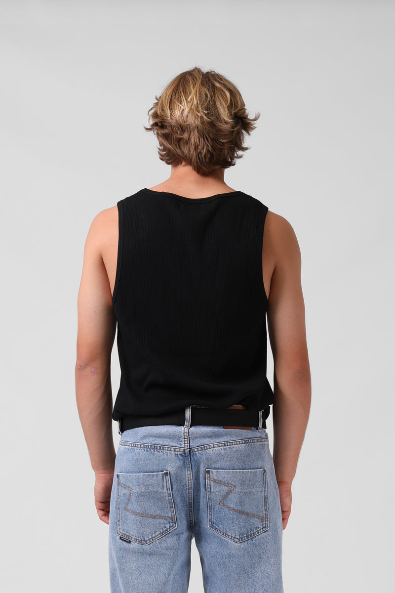 M. Rib Singlet - Black