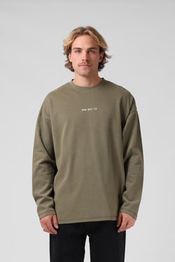 Sanded OS LS Tee - Vintage Sage