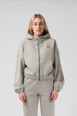 Binate Zip Thru Hood - Abbey Stone