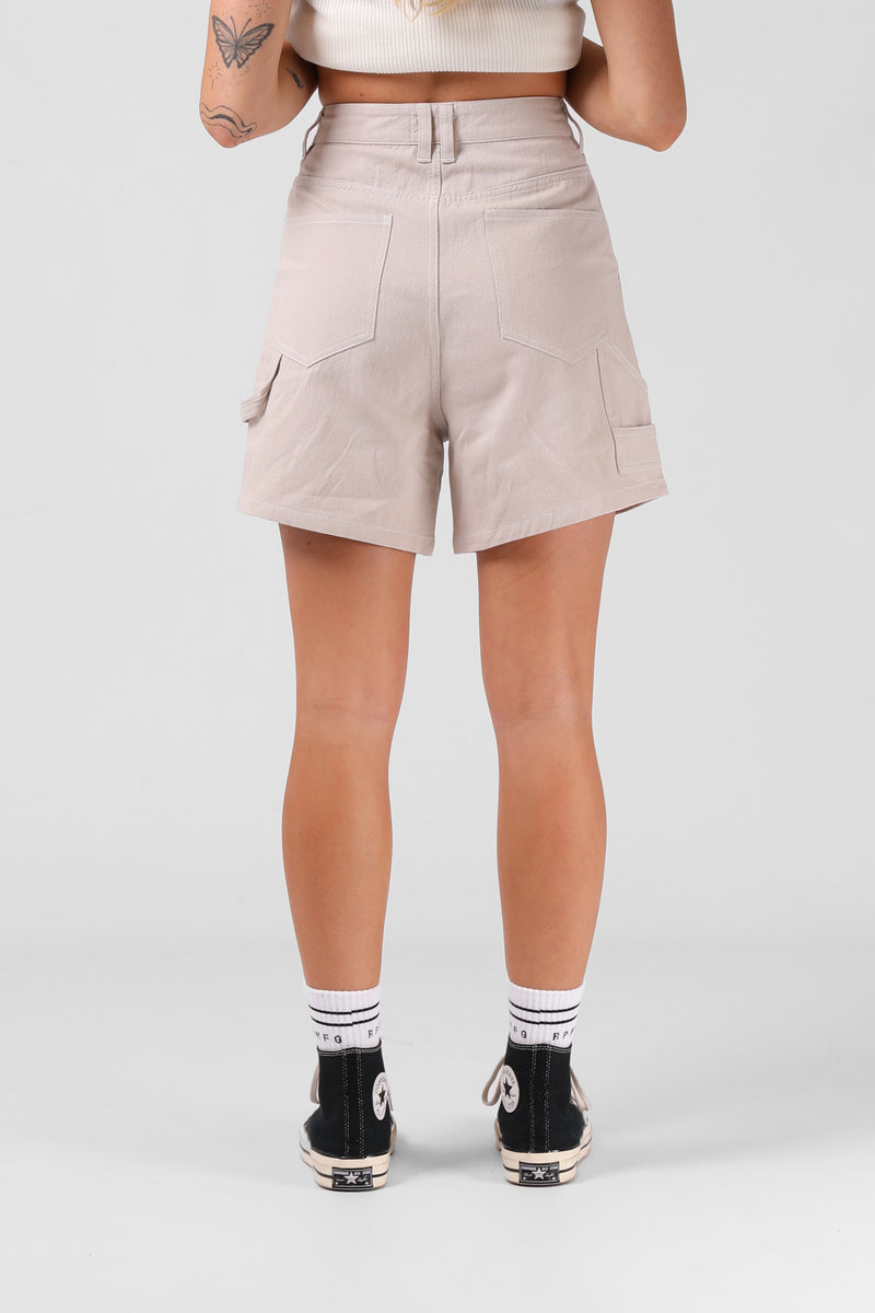 Hemp Work Short - Sand Stone
