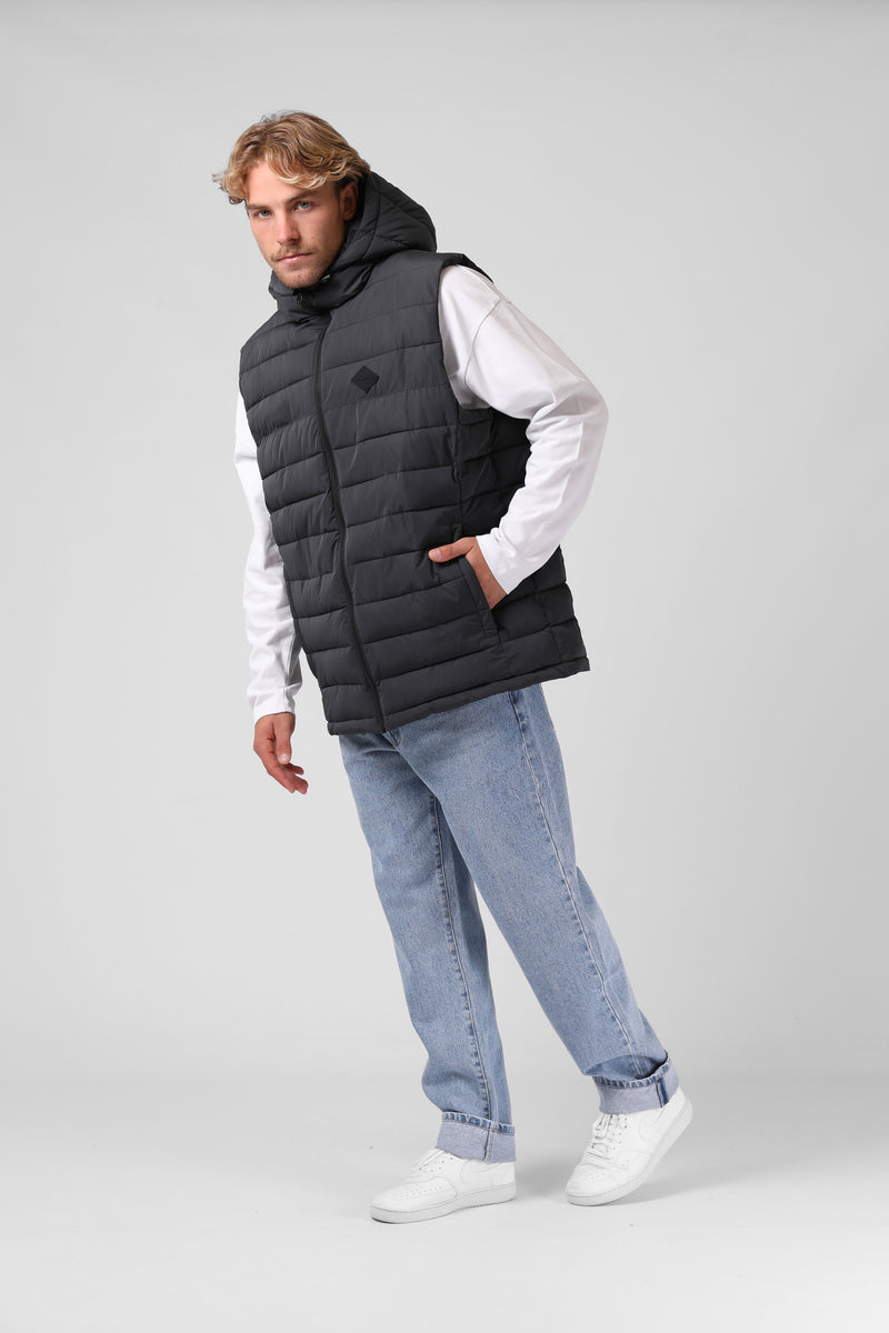 Hooded Hike Vest - Slate