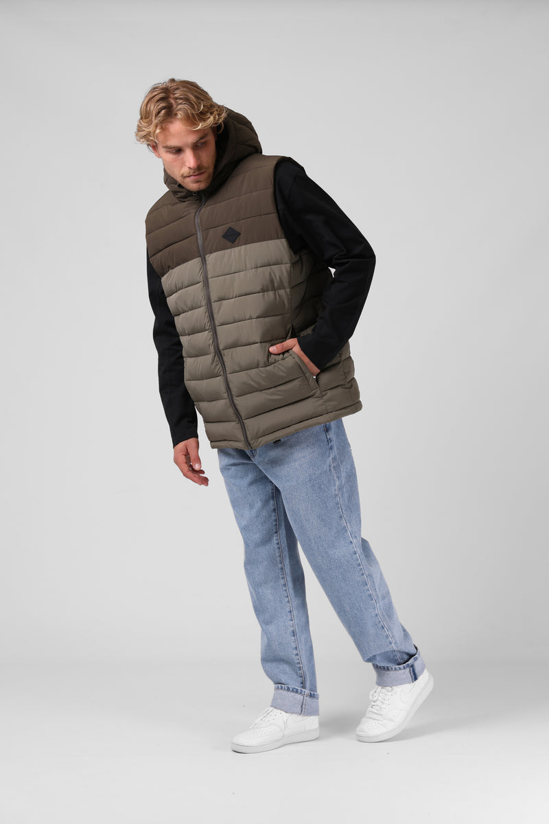 Hooded Hike Vest - 2 Tone