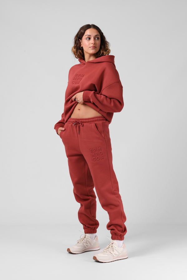 Baggy Tracky Pant - Faded Red