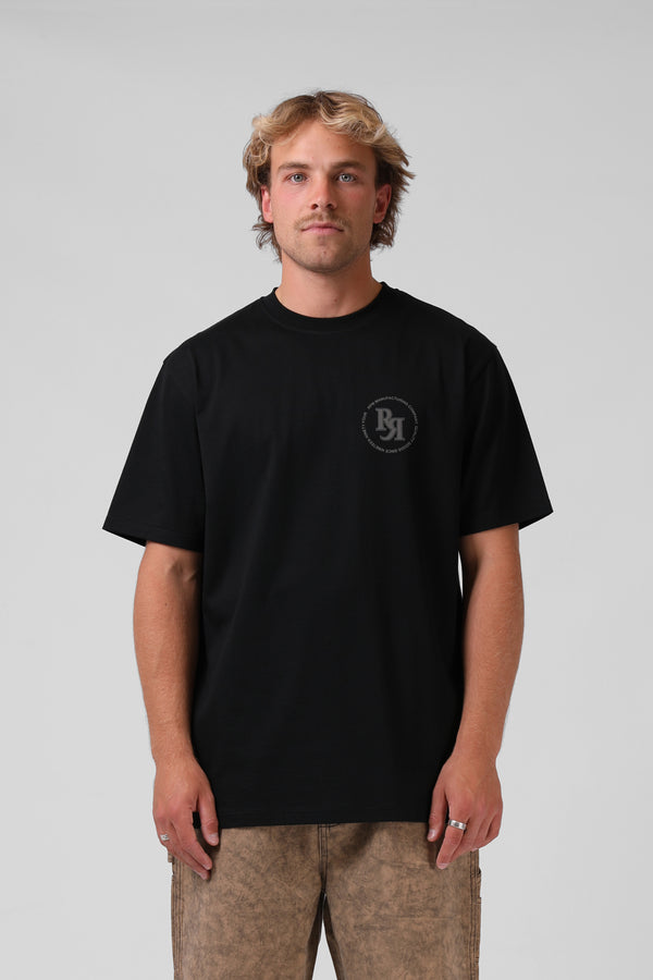 Circle Puff Tee - Black
