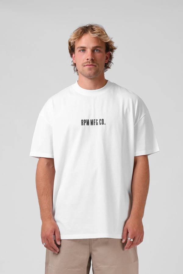 EMB Tee - Whitee