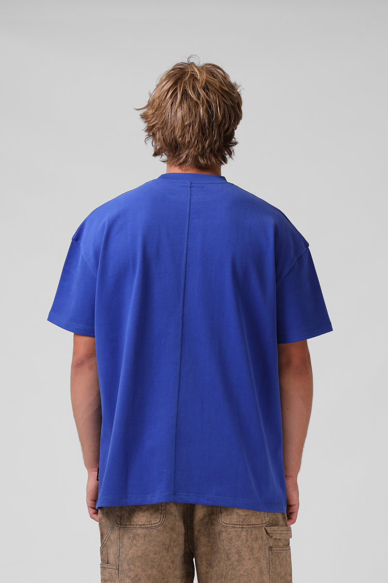 O/S Sanded Tee - Cobalt
