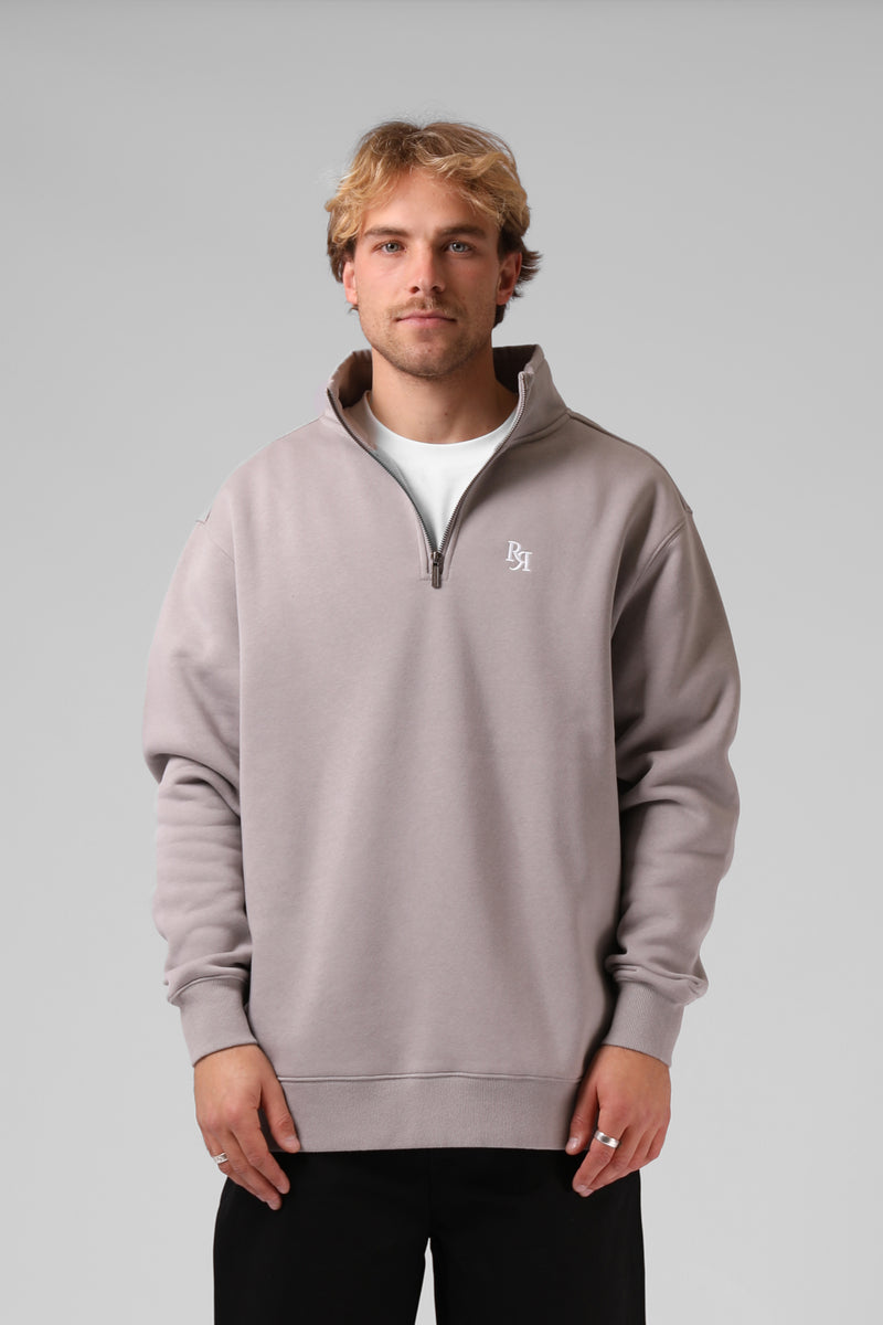 Track 1/4 Zip Sweater - Stone
