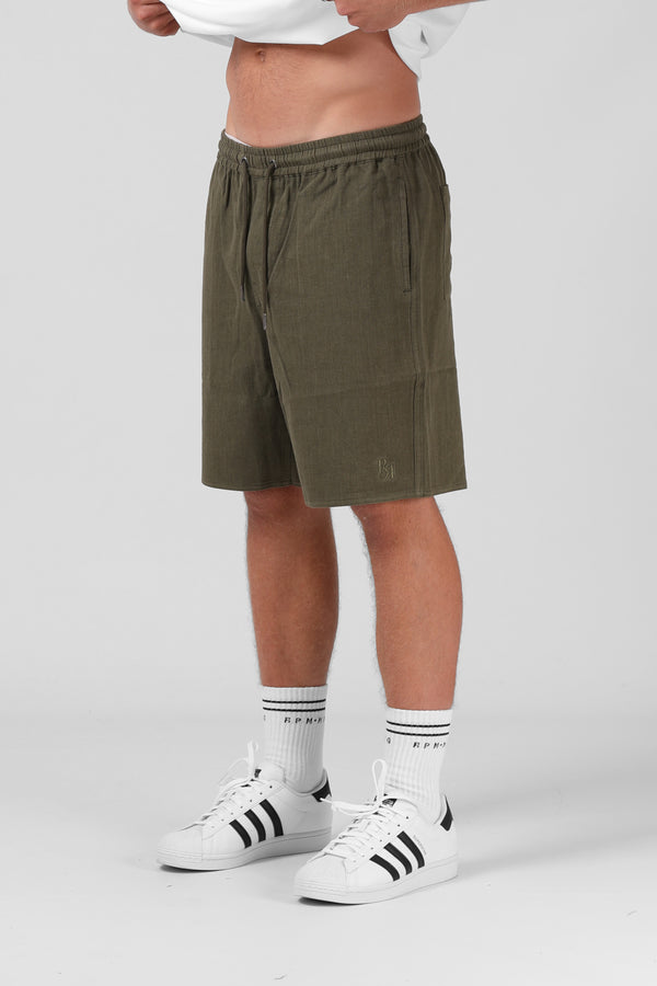 Linen Short - Dark Olive