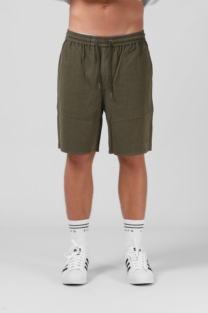 Linen Short - Dark Olive