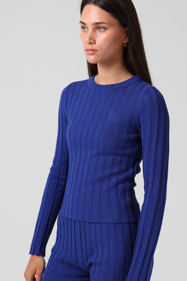 Knitted L/S - Cobalt