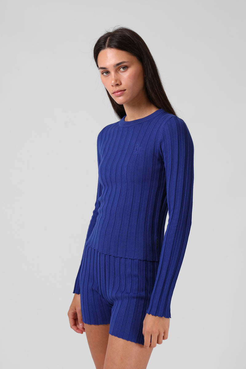 Knitted L/S - Cobalt