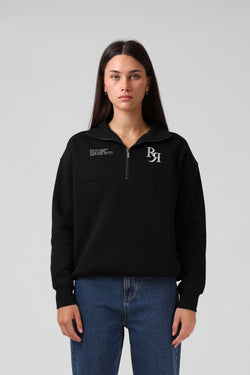 1/4 Zip Sweater - Black