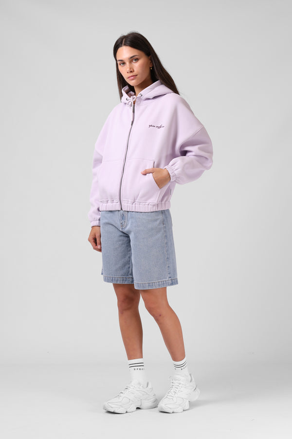 Zip Thru Hood - Orchid