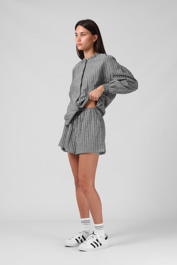 Tilly Short - Black Stripe