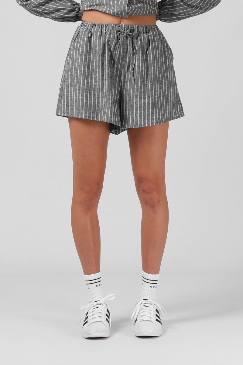 Tilly Short - Black Stripe