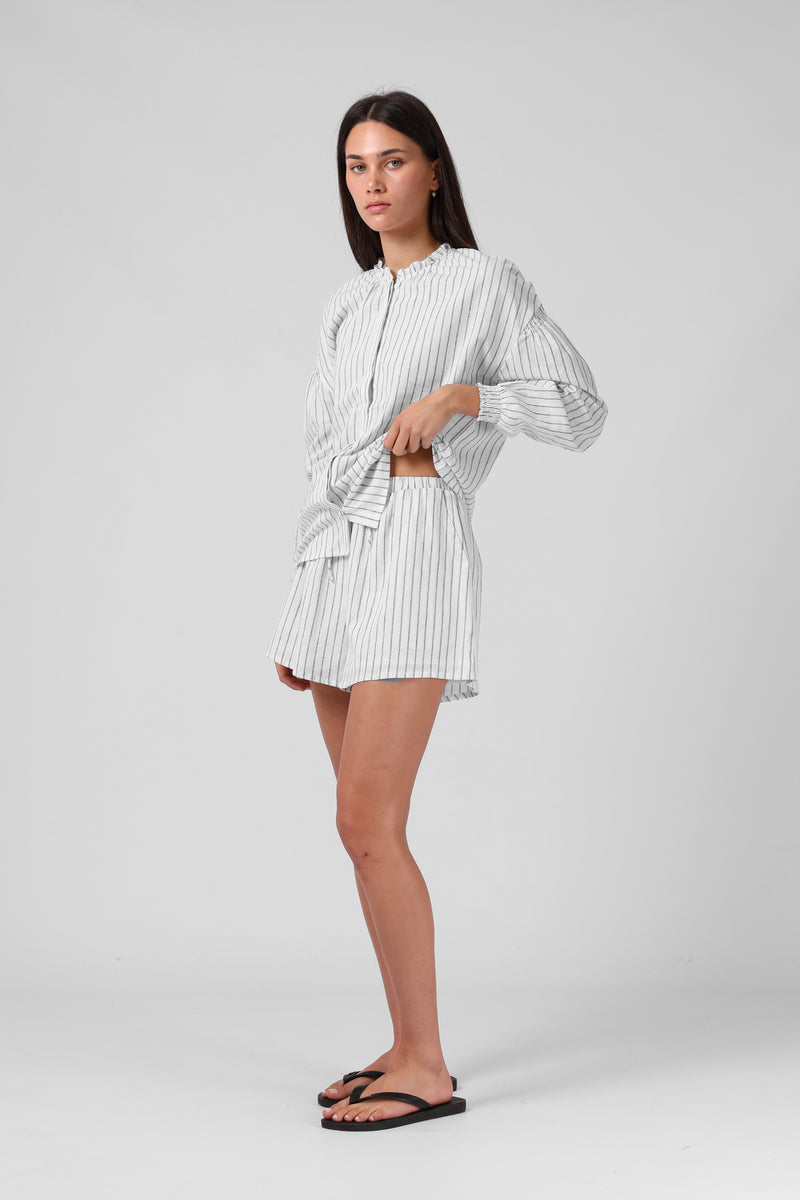 Tilly Short - White Stripe