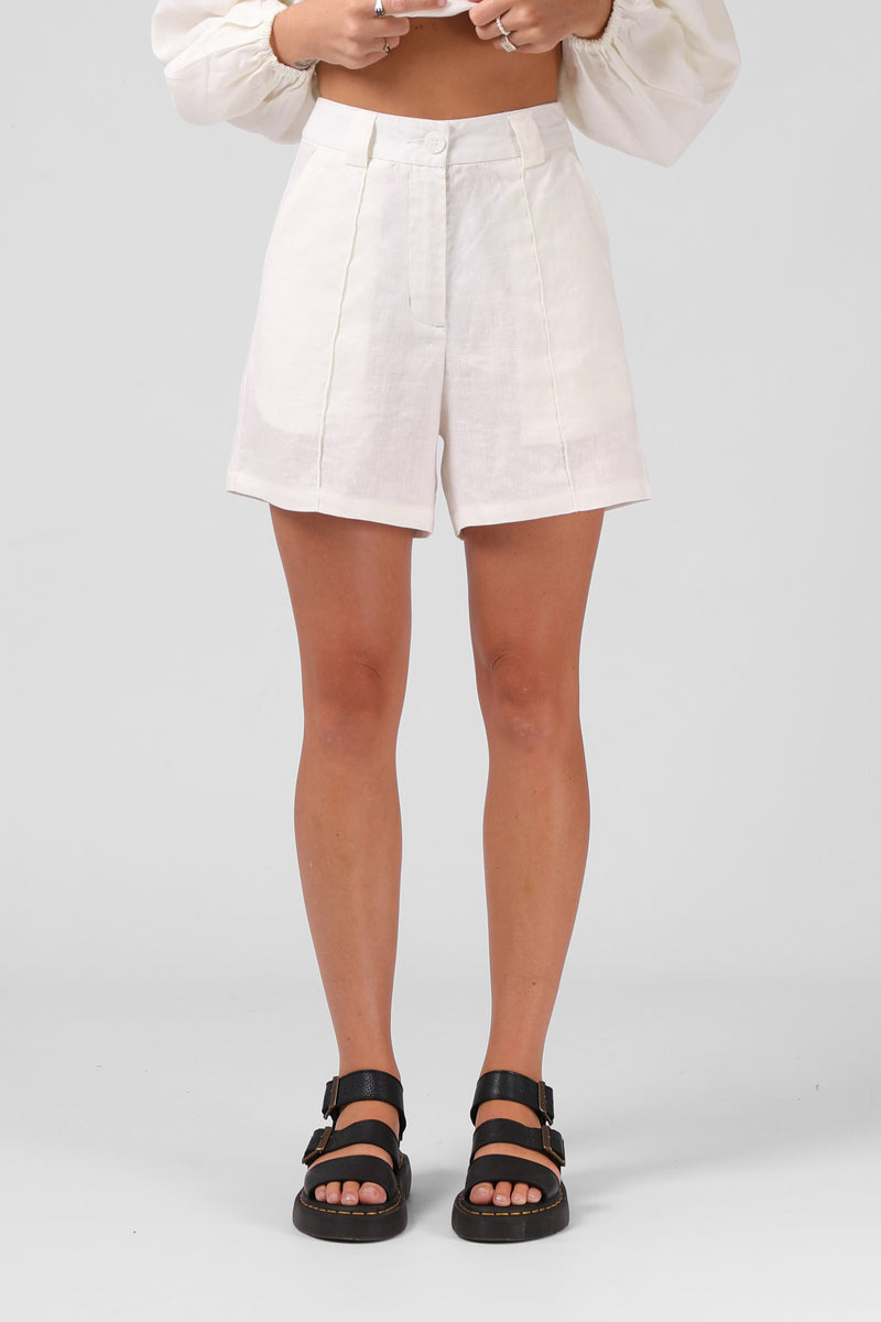 Linen Short - Off White