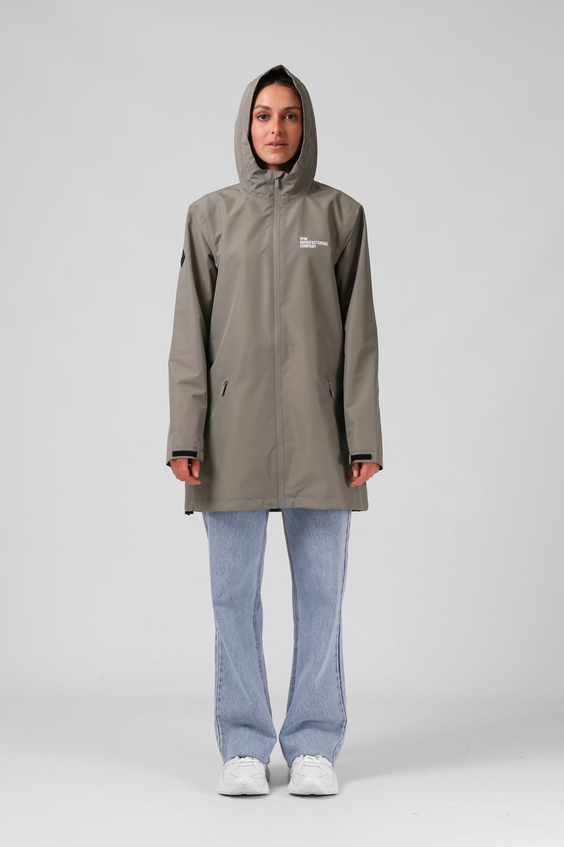 Womens Raincoat - Grey Sage