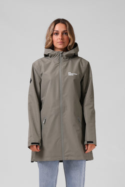 Womens Raincoat - Grey Sage