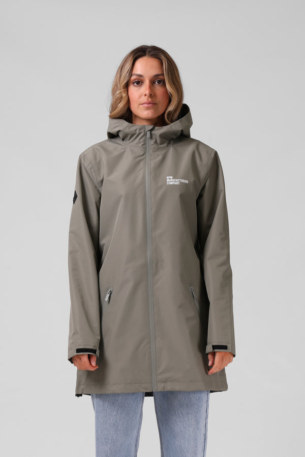 Womens Raincoat - Grey Sage