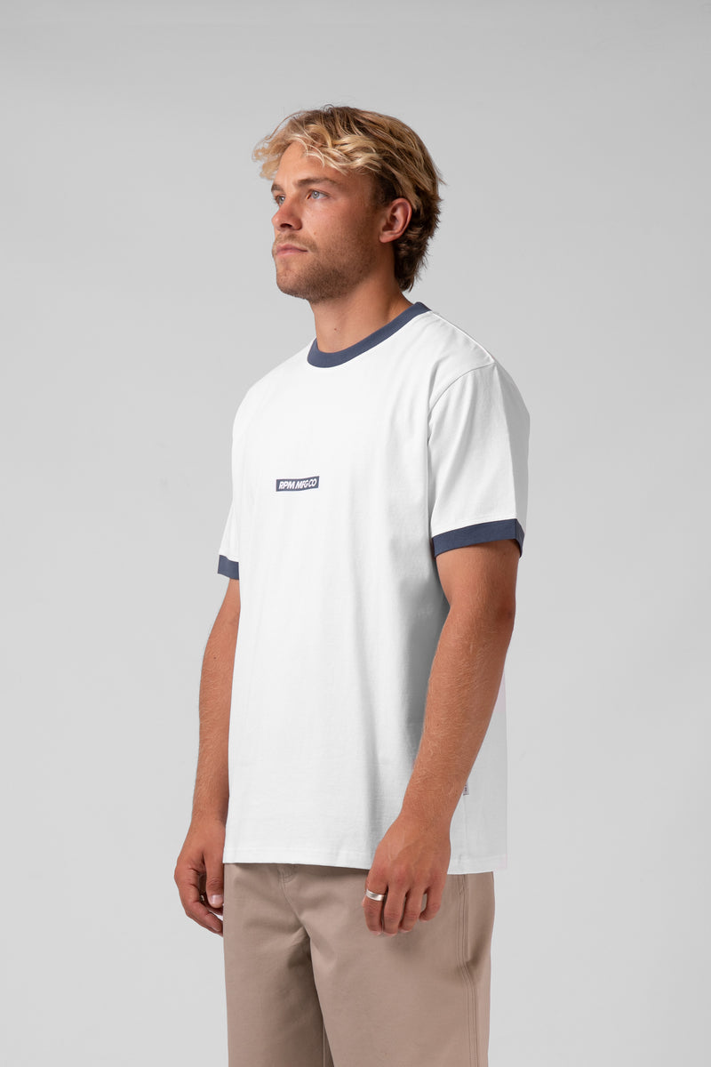 Ringer Tee - White