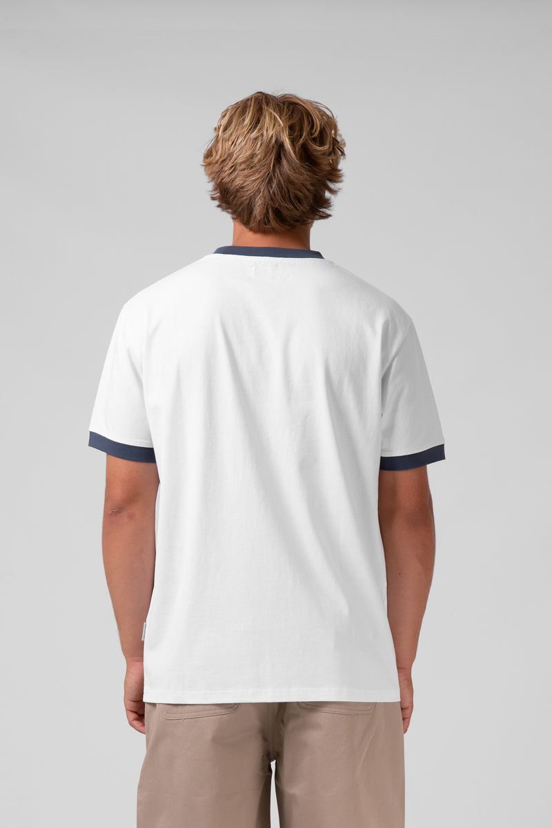 Ringer Tee - White