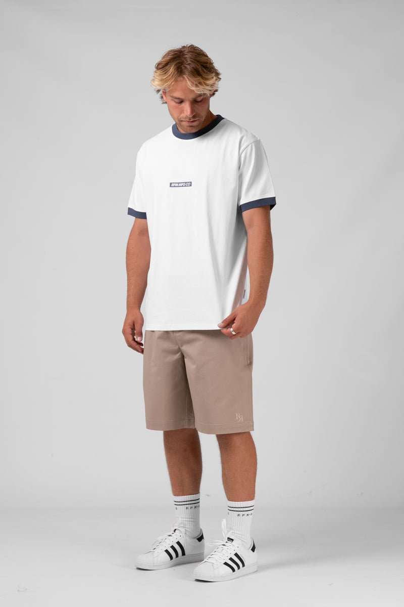 Ringer Tee - White