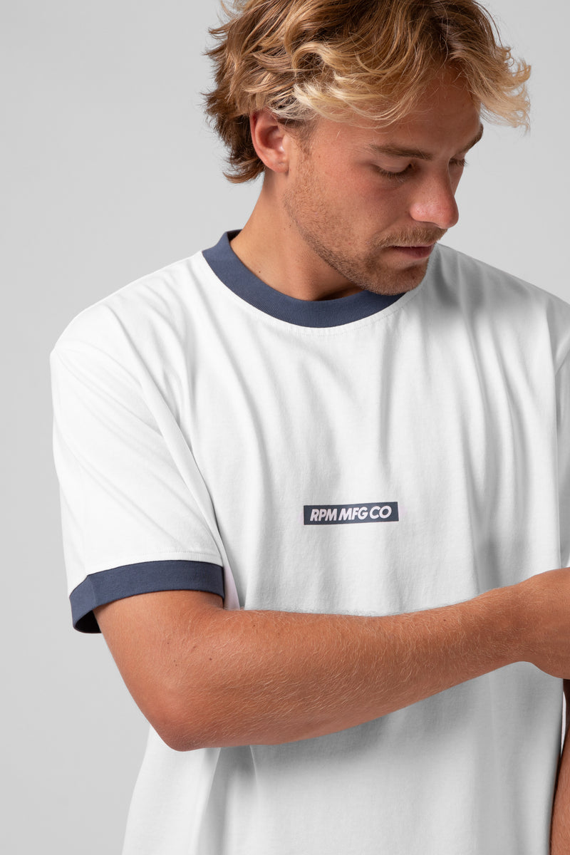 Ringer Tee - White