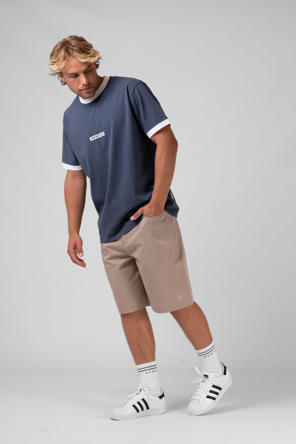 Ringer Tee - Slate Blue