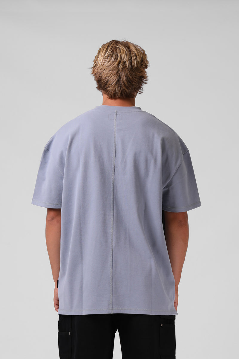 Sanded OS Tee - Dusty Blue
