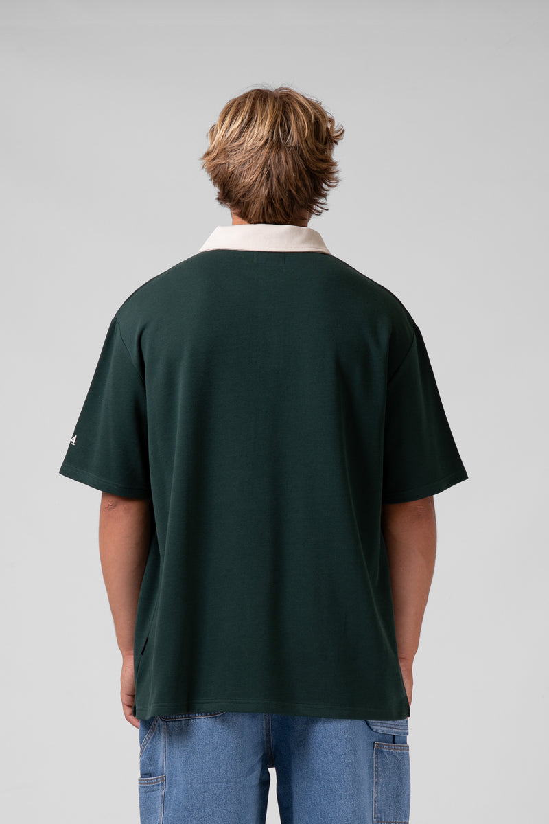 Contrast Polo - Bottle/Cream