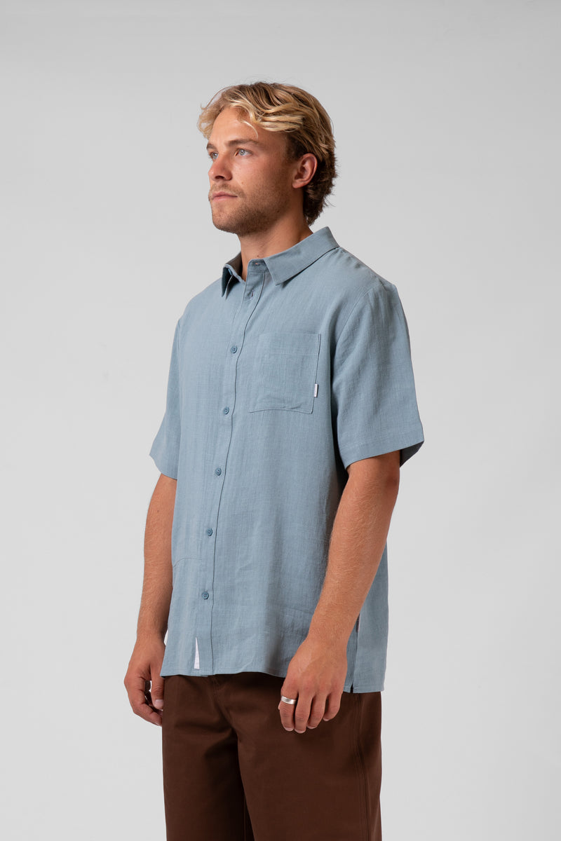 Linen Shirt - Dusty Blue