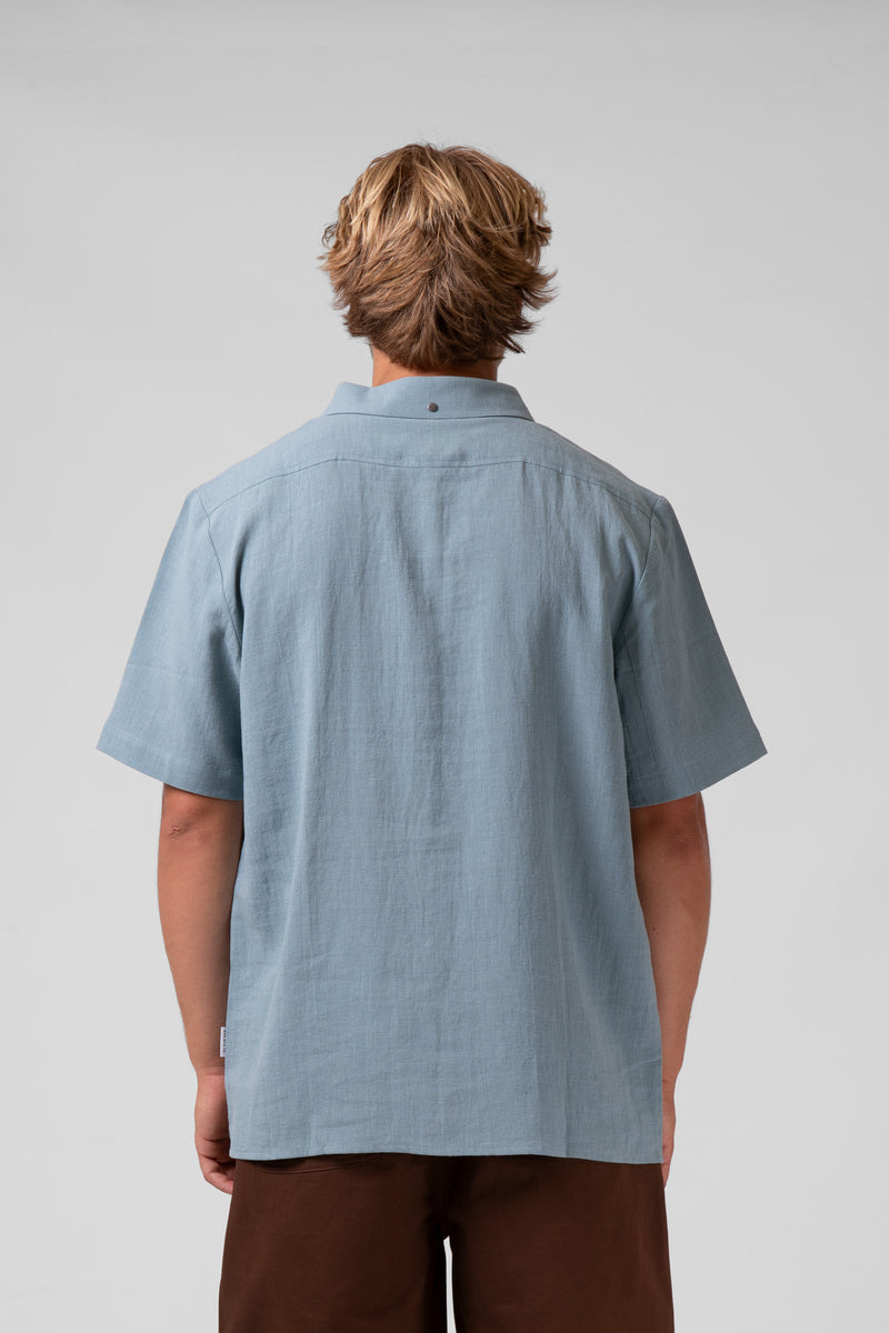 Linen Shirt - Dusty Blue