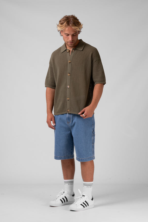 Crochet Shirt - Moss