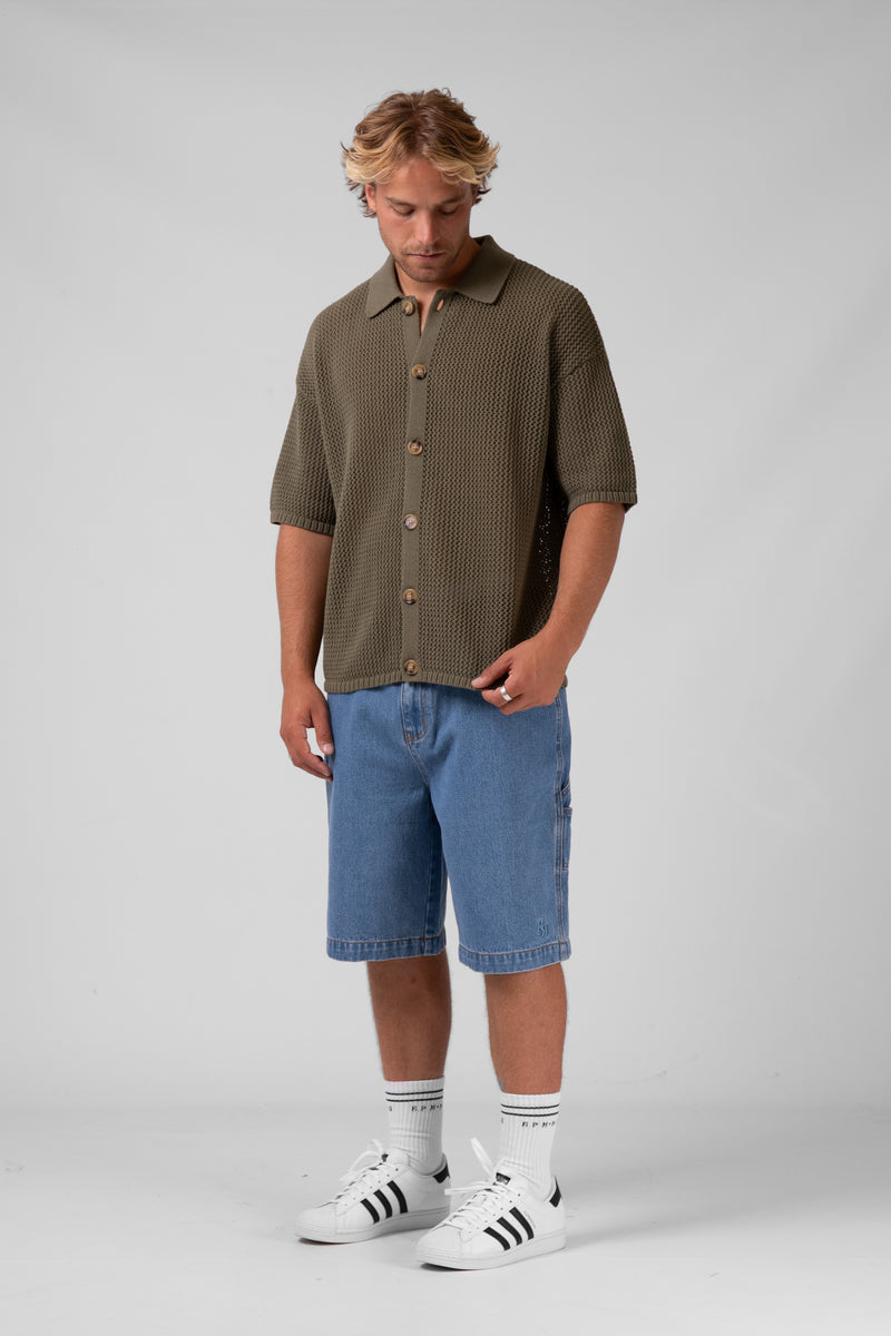 Crochet Shirt - Moss