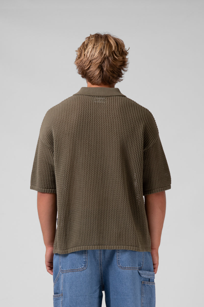 Crochet Shirt - Moss