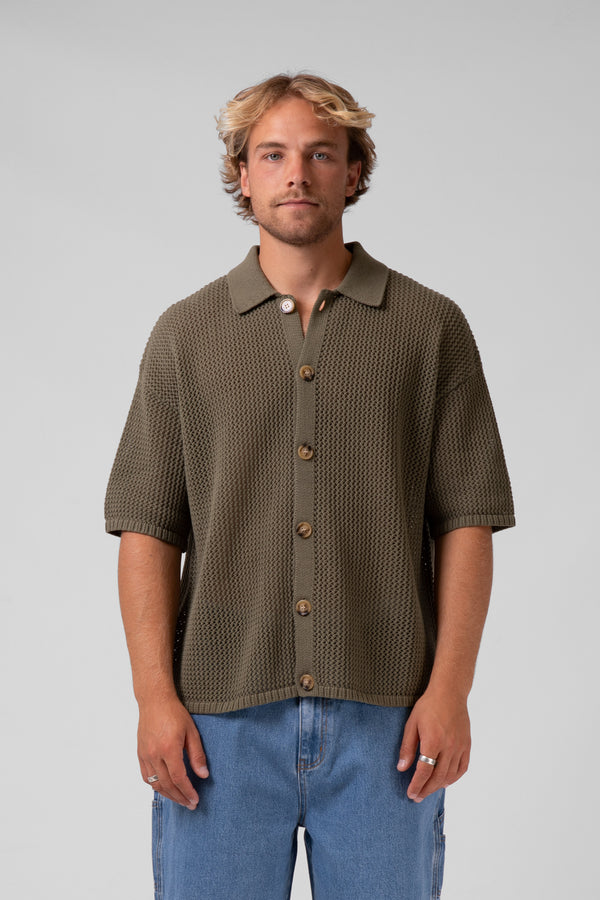 Crochet Shirt - Moss