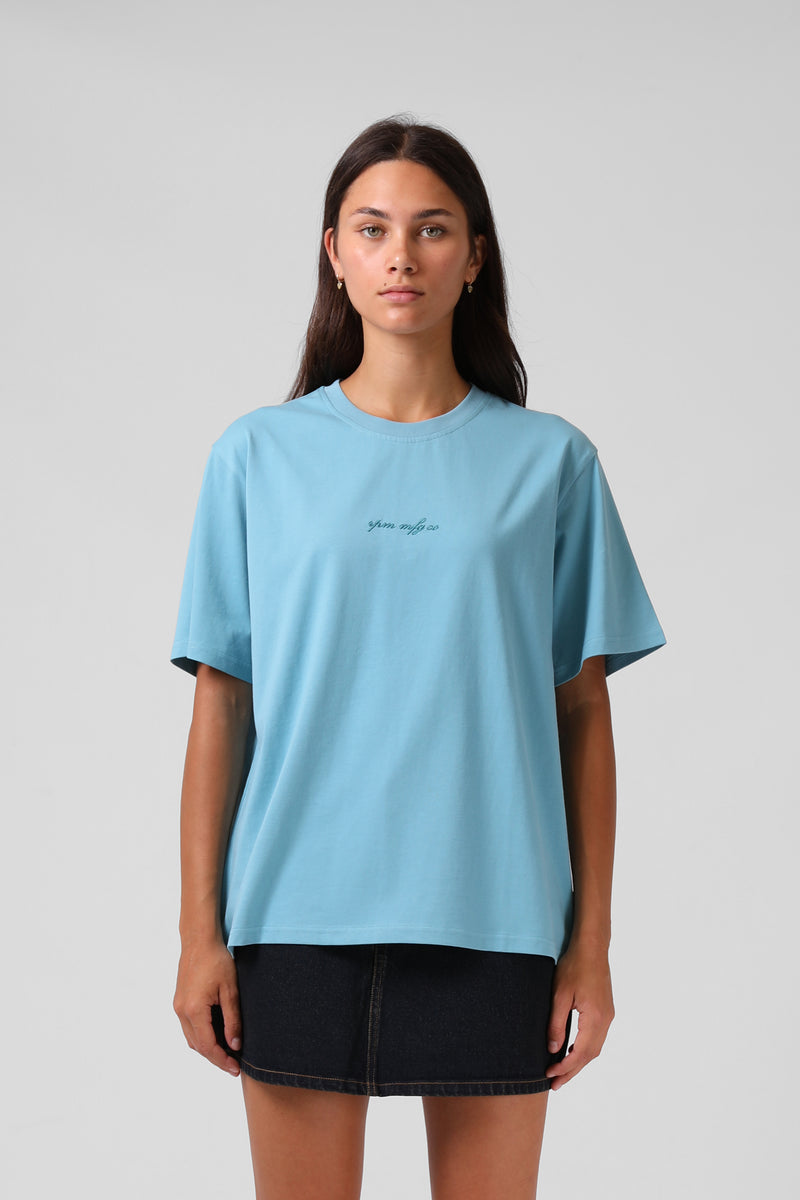 OS Script Tee - Pacific Blue