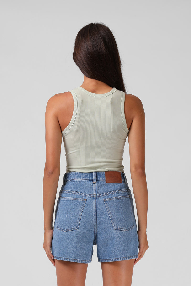 Ribbed Singlet - Mint